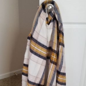 H&M plaid blanket scarf